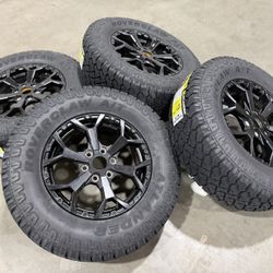 17" Wheels Mercedes Sprinter Black Rims and New Tires 265/70R17 Dodge Freightliner Mercedes-Benz