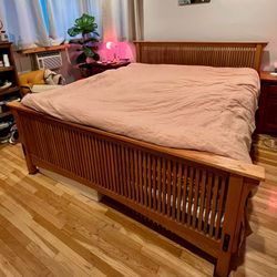 Mission Style Solid Oak California King Bed Frame