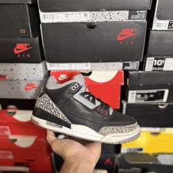 2018 Jordan Black Cement 3s size 8 USED 