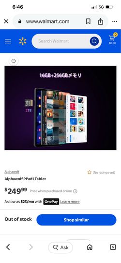 New ALPHAWOLF LPad 1 Pro Tablet