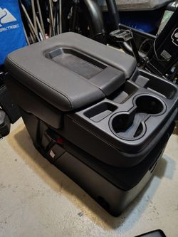 Chevy Tahoe center console with seat and compartments