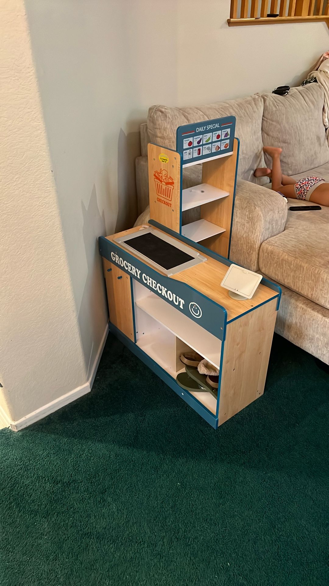 Kids Play Grocery Checkout Stand 