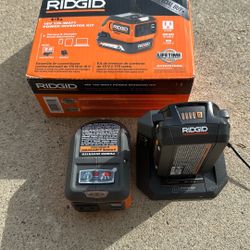 RIDGID 18V Cordless AC Inverter Kit with 2.0 Ah Lithium-lon Battery and Charger , Item #513a