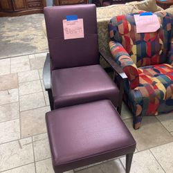 Chair With Ottoman 