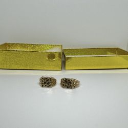 Solid 10k Gold Nugget Rings