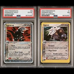 Aggron EX Holo PSA Slabs Seqential Numbers