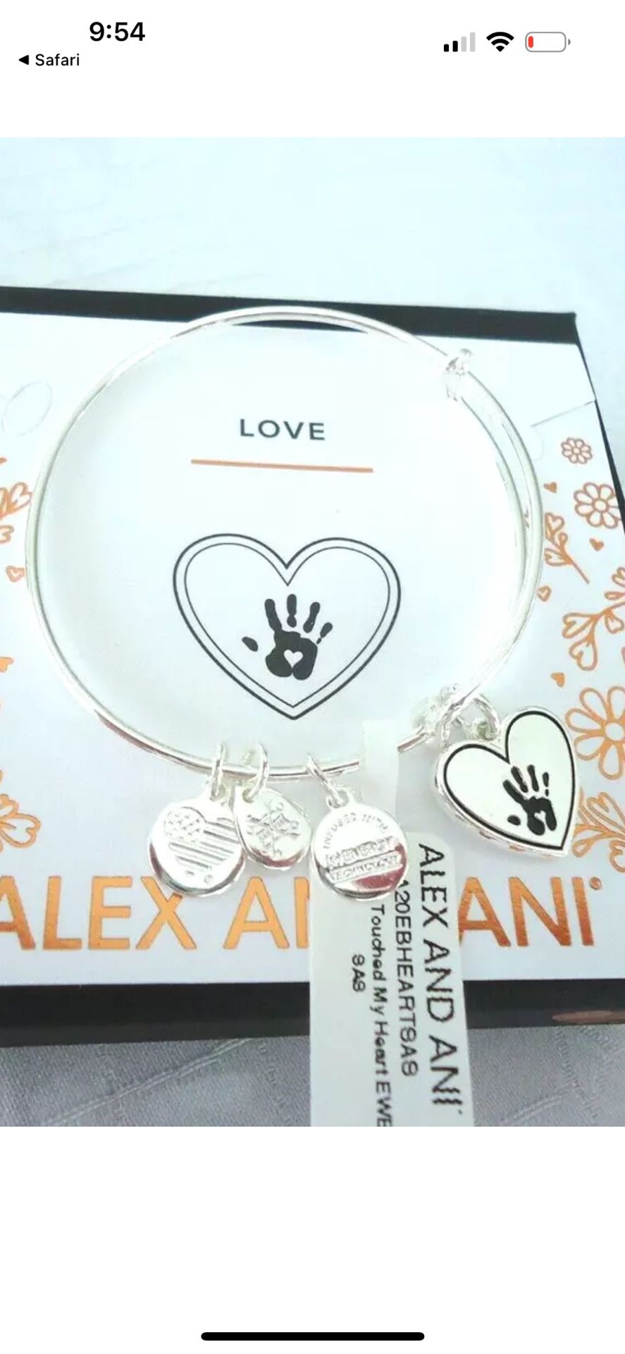 Forever Touched My Heart Charm Bangle