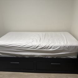 IKEA BRIMNES trundle daybed with mattresses