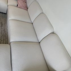 White Sectional Couch 