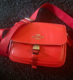 Red coach bag w/ wallet