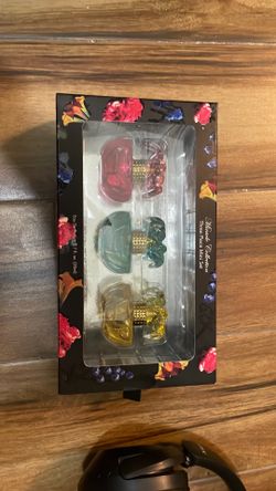 Three piece floral perfume set