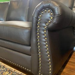 $49Down Payment Leather 3 Pcs Sectional Sofa 