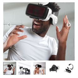 Sharper Image Image, Bluetooth Vr Headset With Earphones