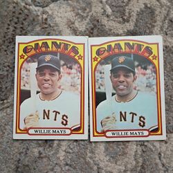 Vintage Willie Mays Baseball Cards 