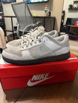 Nike Dunk Low Grey Suede Sneakers
