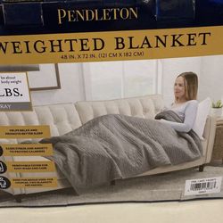 Pendleton Weighted Blanket 48”X72” Gray Relax & Promote Better Sleep Ease Stress. Virtually new! 