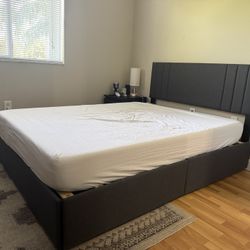 Dark Gray Full Bed Frame