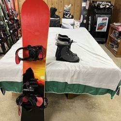 Snowboard Package With Boots And Bindings 