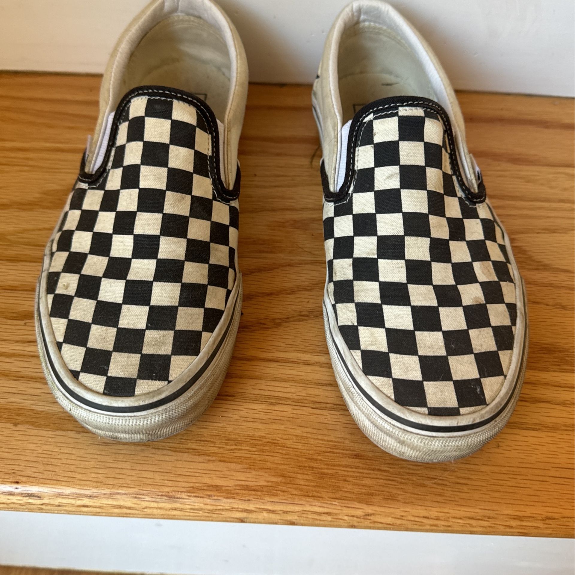 Vans Black And White Checkered Sneakers Mens Size 7