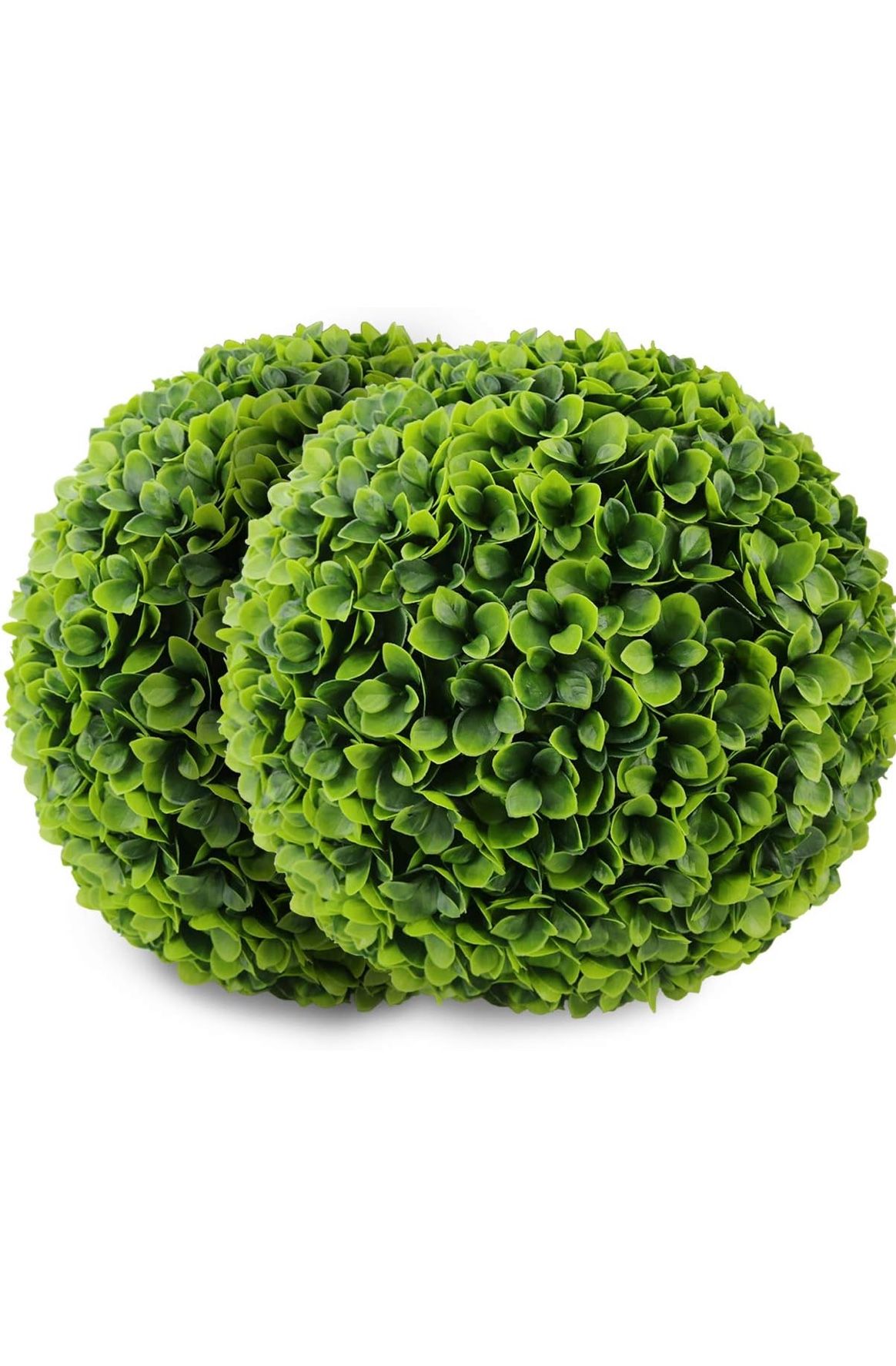 Sunnyglade 2 PCS 15.7 inch 3 Layers Artificial Plant Topiary Ball Faux Boxwood Decorative Balls