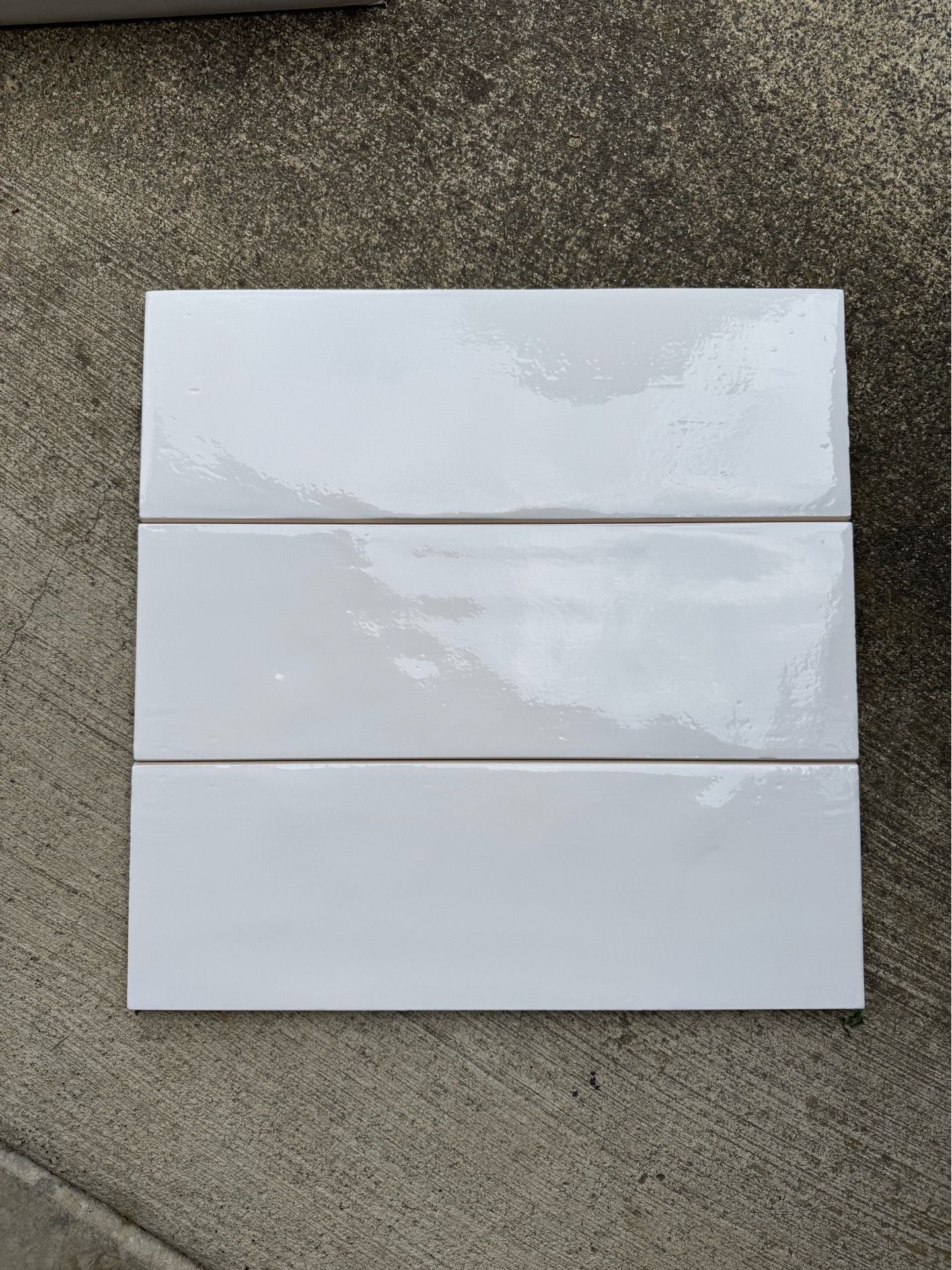 70 Sq Ft PURE WHITE TILE size 5.91" × 17.72"