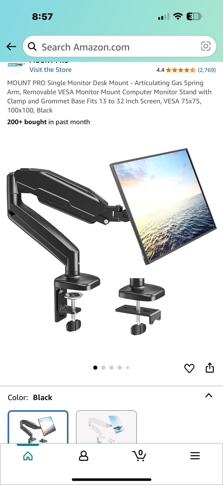 Single Monitor Desk Mount