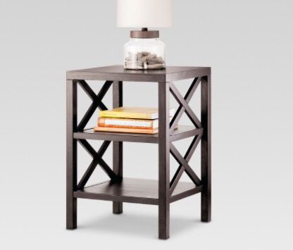 Owings End Table With 2 Shelves Threshold For In Fort Owings End Table With 2 Shelves Threshold