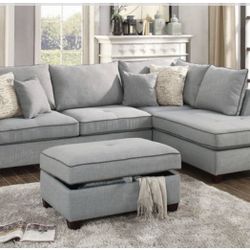 Sectional Sofa + Ottoman