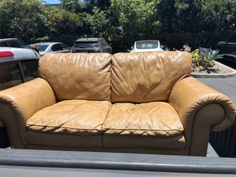 Free leather loveseat