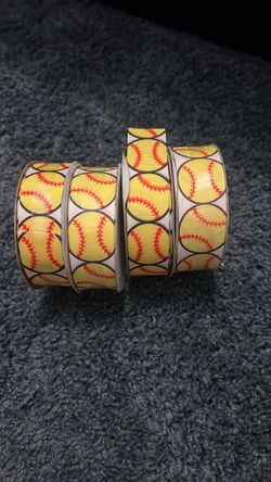 4 Softball Ribbon rolls