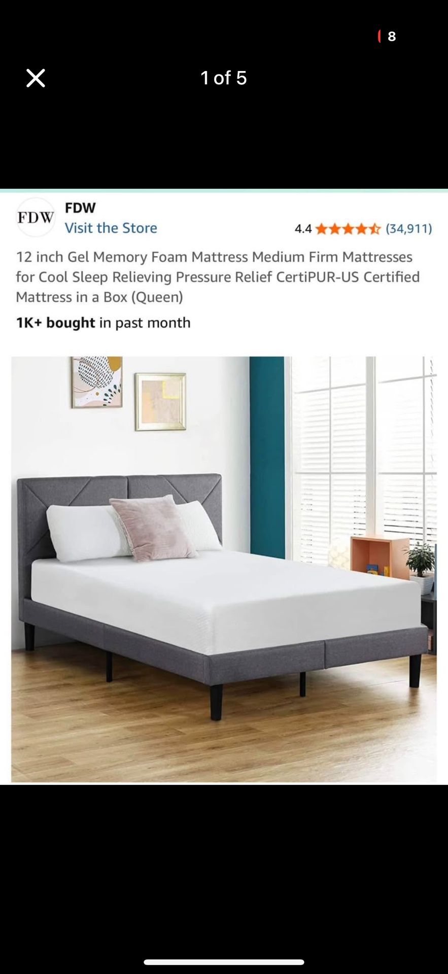 Mattress (Queen Size) - 12 Inch