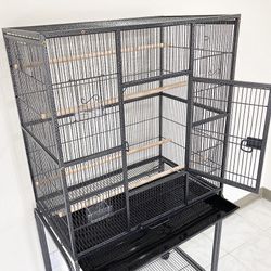 “Brand New $135 Large 63-inch Bird Cage Rolling Stand for Mid-Sized Cockatiels Parakeets Lovebirds 32x19x63””” 