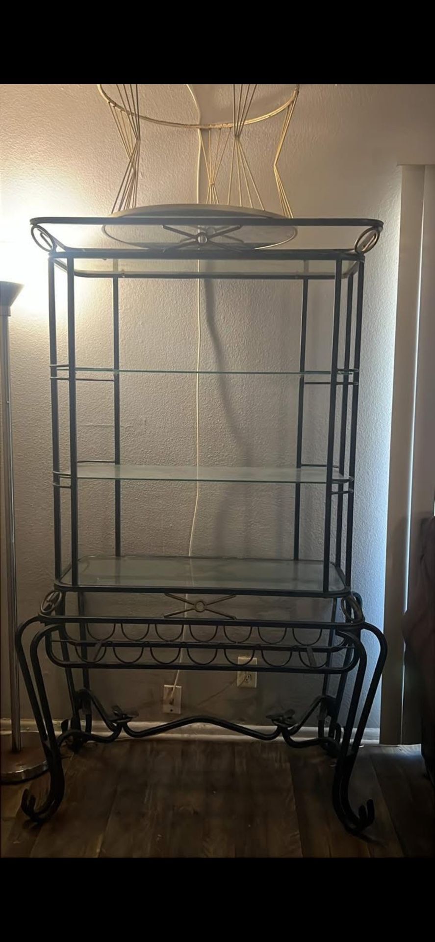 Glass Shelving With Wine Rack