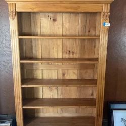 Librero de madera - Vintage wood bookcase. 81" x 50" x 13"