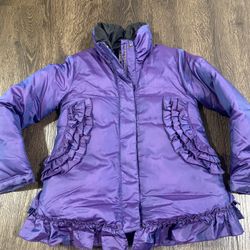 Girls Purple Ruffle Jacket Size 8 By Lemon Loves Lime #5