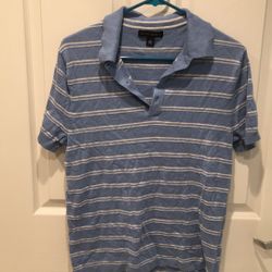 banana republic cashmere/silk/cotton stripe polos small