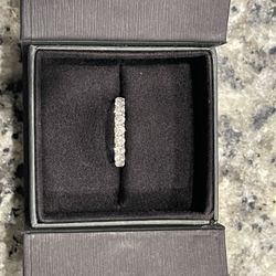 18 White Gold; 1.10 Ct wedding band. Size 6.5. 