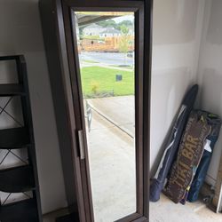 Brown Mirror With Storage