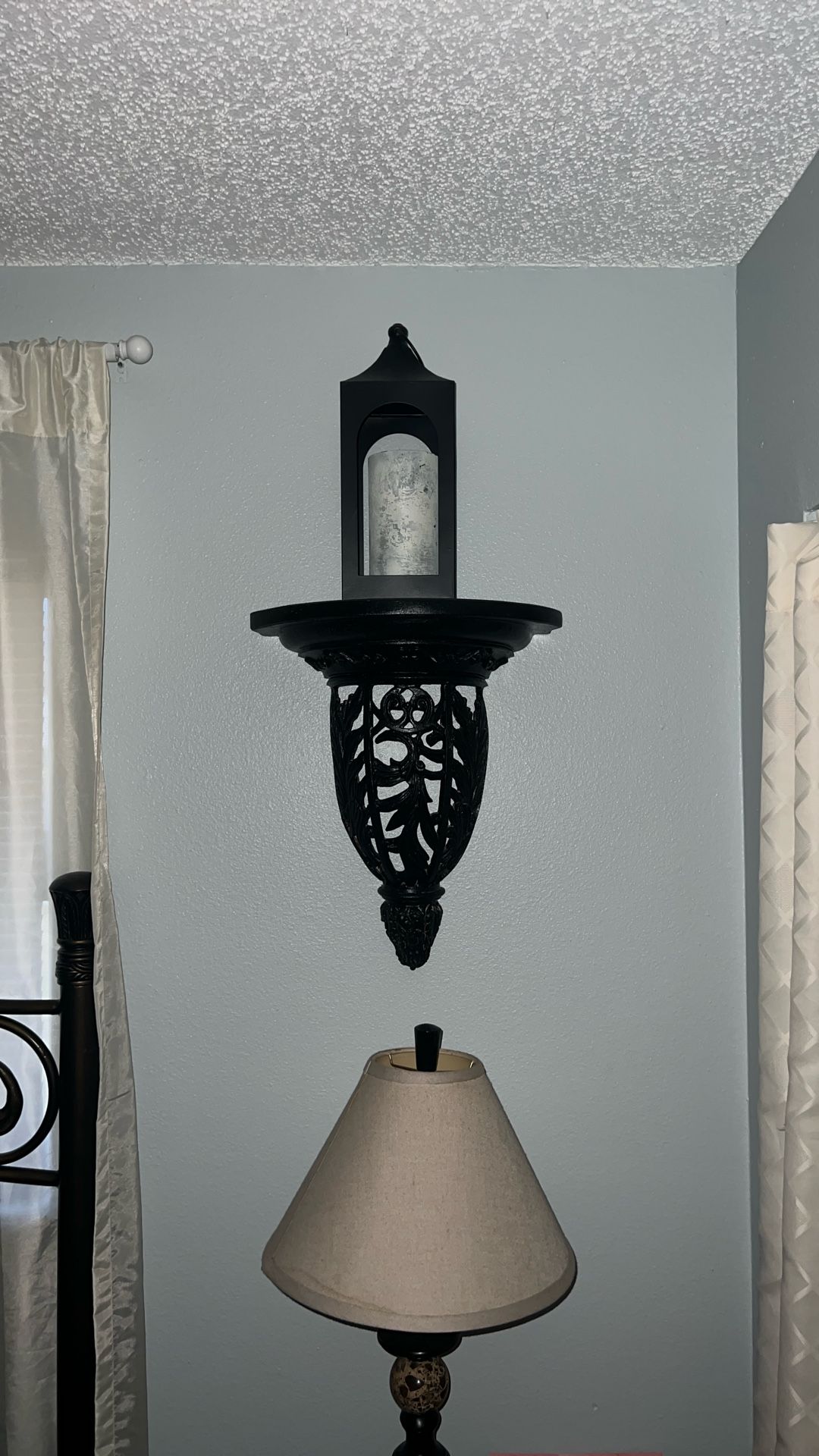 Set Of 2 Antique Shelves w/ 2 Lantern candles $80 For All 