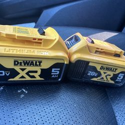 2 Dewalt Batteries And Charger 