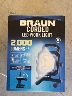 Braun Corded LED Work Light 2000 Lumens