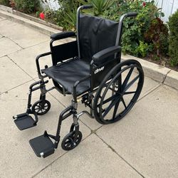 20 Inches Wide Wheelchair In Perfect Condition Easy To Fold  Heavy Duty 
