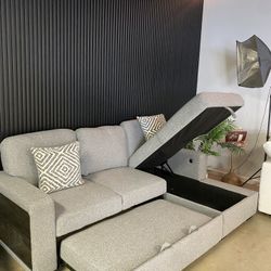 Pull-Out Sleeper Sectional w/ Storage & USB – Washable Covers | FREE LOCAL DELIVERY 🚛   