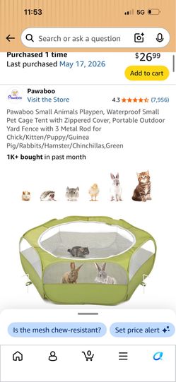 Pawaboo playpen