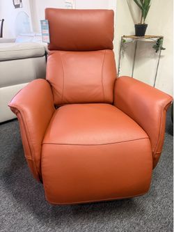 Leather reclining chair with massage