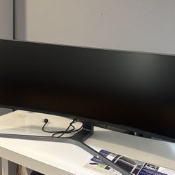 Used SAMSUNG 49-Inch CHG90 144Hz Curved Gaming Monitor (LC49HG90DMNXZA) - Computer Monitor, 3840 x 1080p Resolution, 1ms Respon