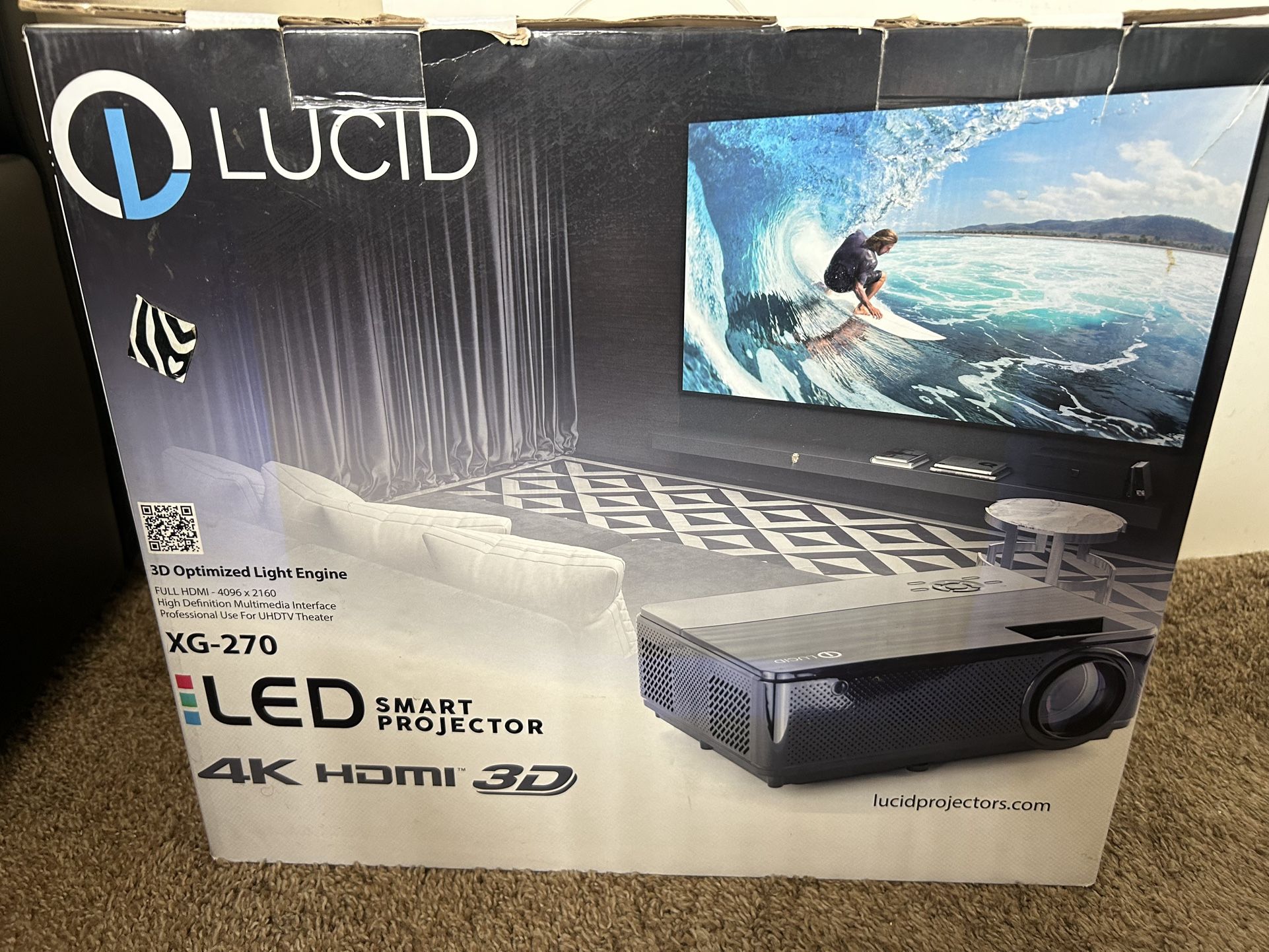 Lucid XG-270 4K Projector Open Box Great Deal