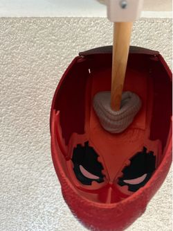 3D printed Deadpool Helmet with Magnets.