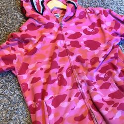 ABC PINK BAPE HOODIE