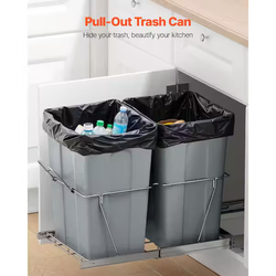 Pullout Trash Can 35 qt x2 for Kitchen Cabinet